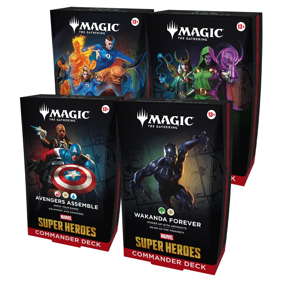 Magic: the Gathering - Marvel Super Heroes - Commander-Deck-Display (4 Decks) - englisch