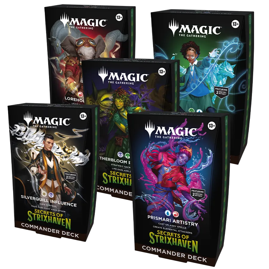 Magic the Gathering - Secrets of Strixhaven - Commander-Deck-Display (5 Decks) - englisch