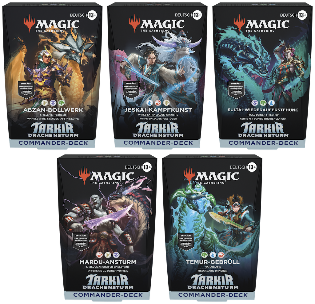 Magic the Gathering - Tarkir: Drachensturm - Commander-Deck-Display (5 Decks) - deutsch