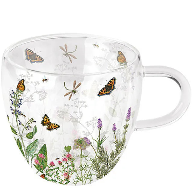 Ambiente - Doppelwandiges Glas 0,2 L Kräutergarten