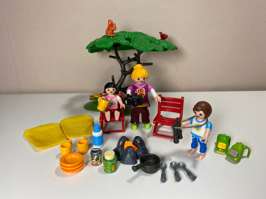 Playmobil Mutter mit 2 Kinder beim Camping Ausflug - 0504