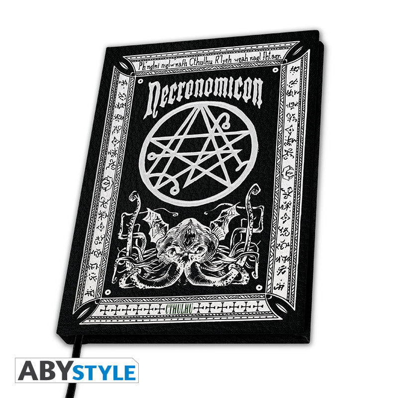 Cthulhu - Merch - Premium A5 Notebook - Notizbuch - Necronomicon
