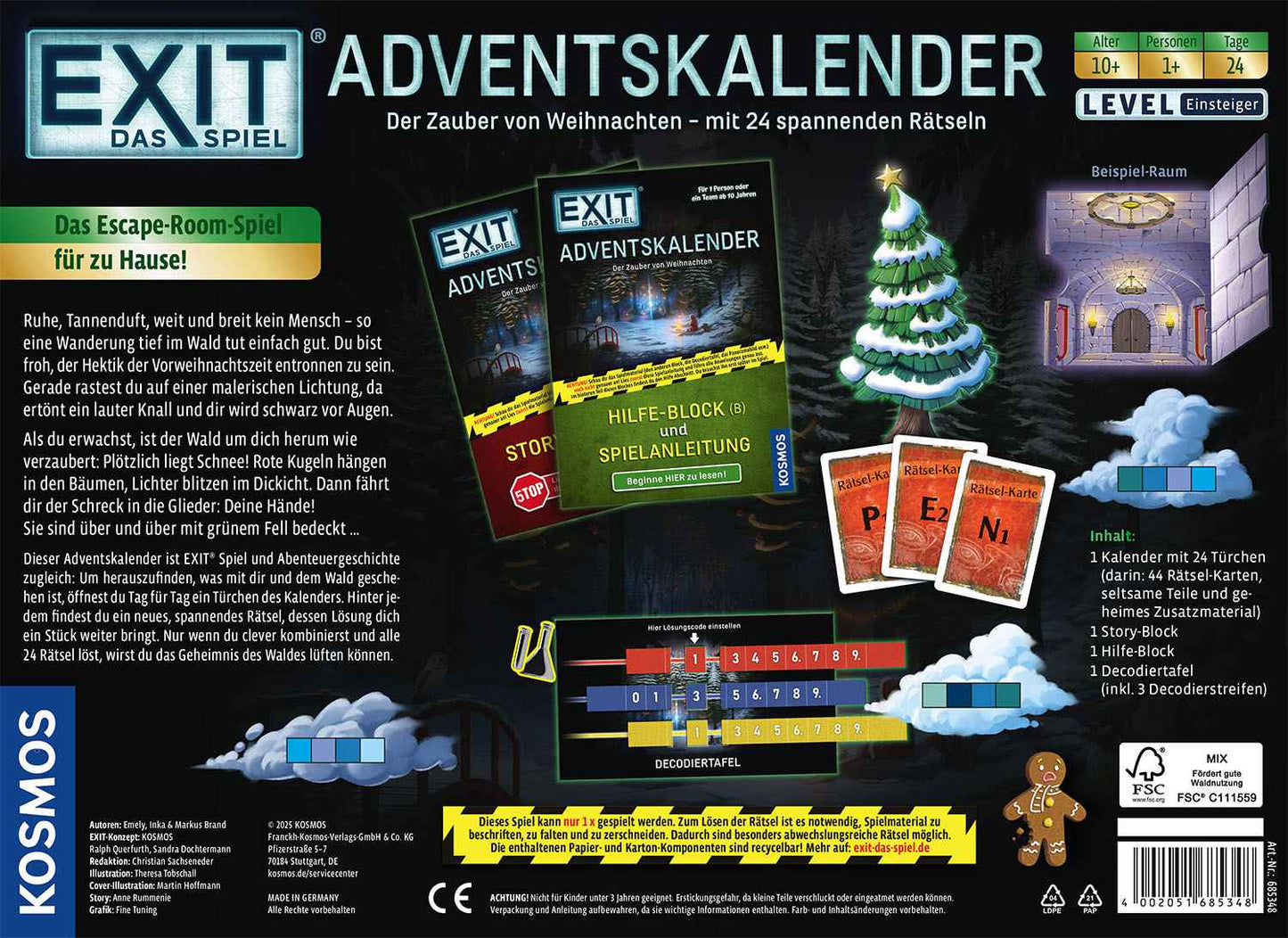 Kosmos Verlag - EXIT – Das Spiel: Adventskalender '25