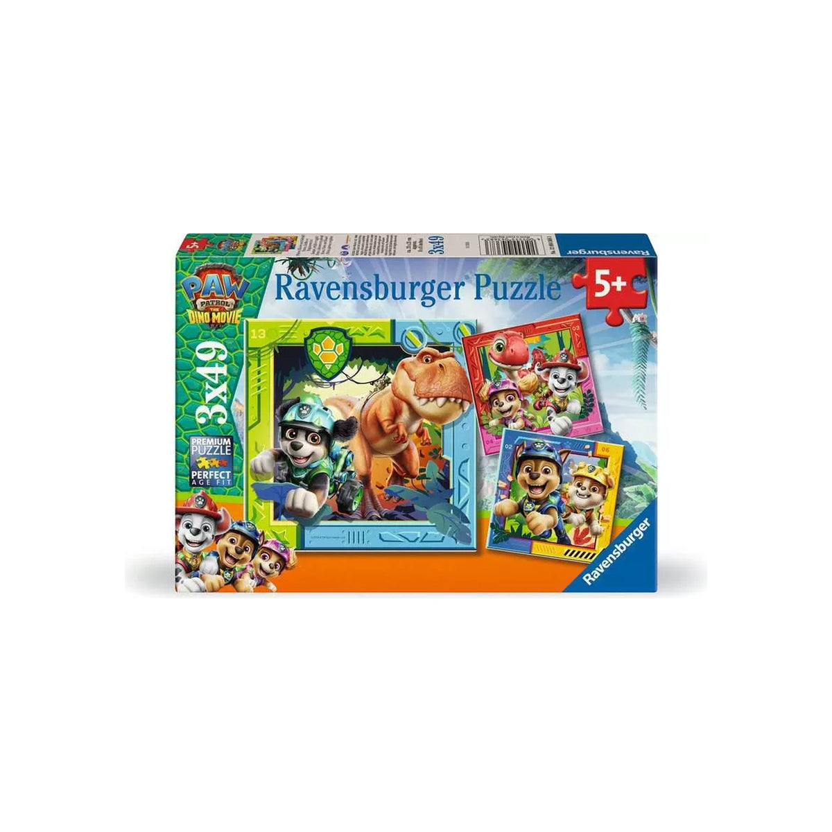 Ravensburger - Paw Patrol 3 Dino Movie - Kinderpuzzle - 3x49 Teile