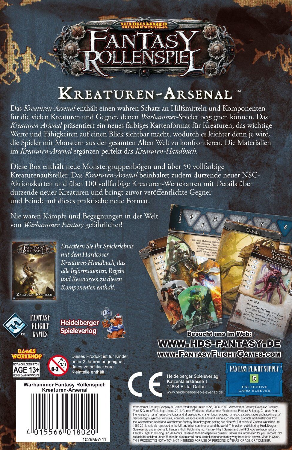 Warhammer Fantasy Rollenspiel - Kreaturen-Arsenal 3. Edition - Deutsch