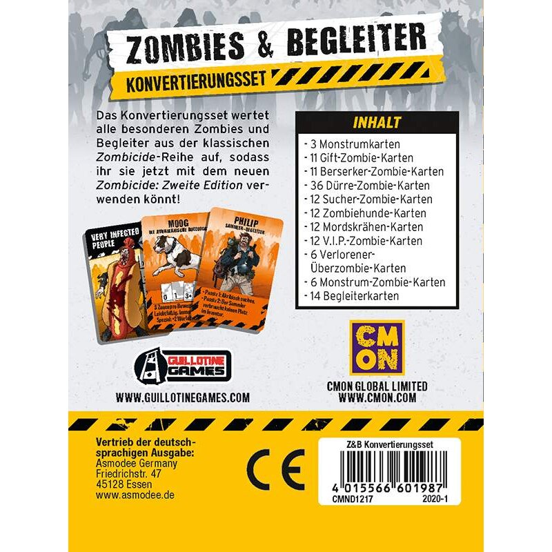 Zombicide 2. Edition - Zombies & Begleiter (Konvertierungsset) - DE - Asmodee