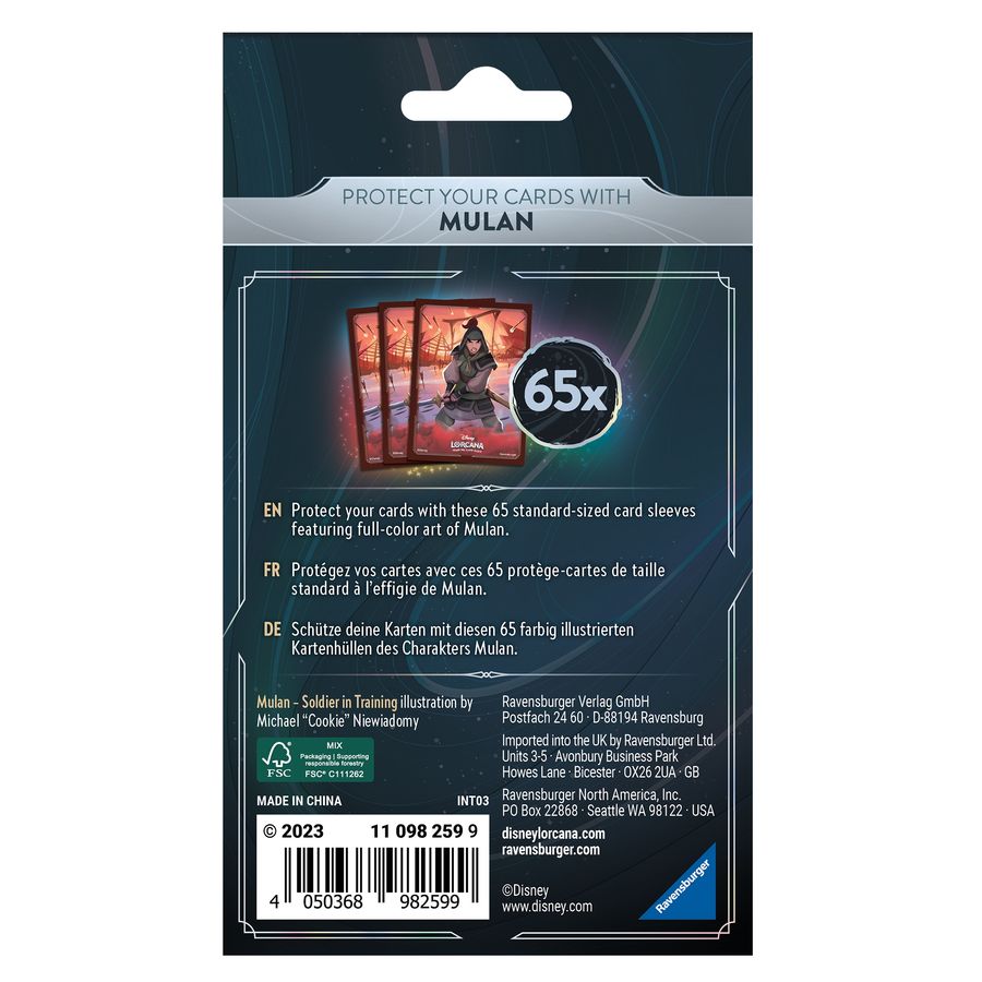 Disney Lorcana TCG - Aufstieg der Flutgestalten - Kartenhüllen Mulan