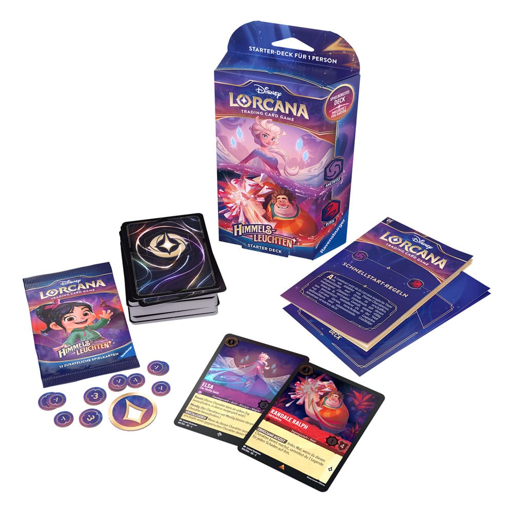 Disney Lorcana TCG - Himmelsleuchten - Starter Deck Amethyst und Rubin - DE