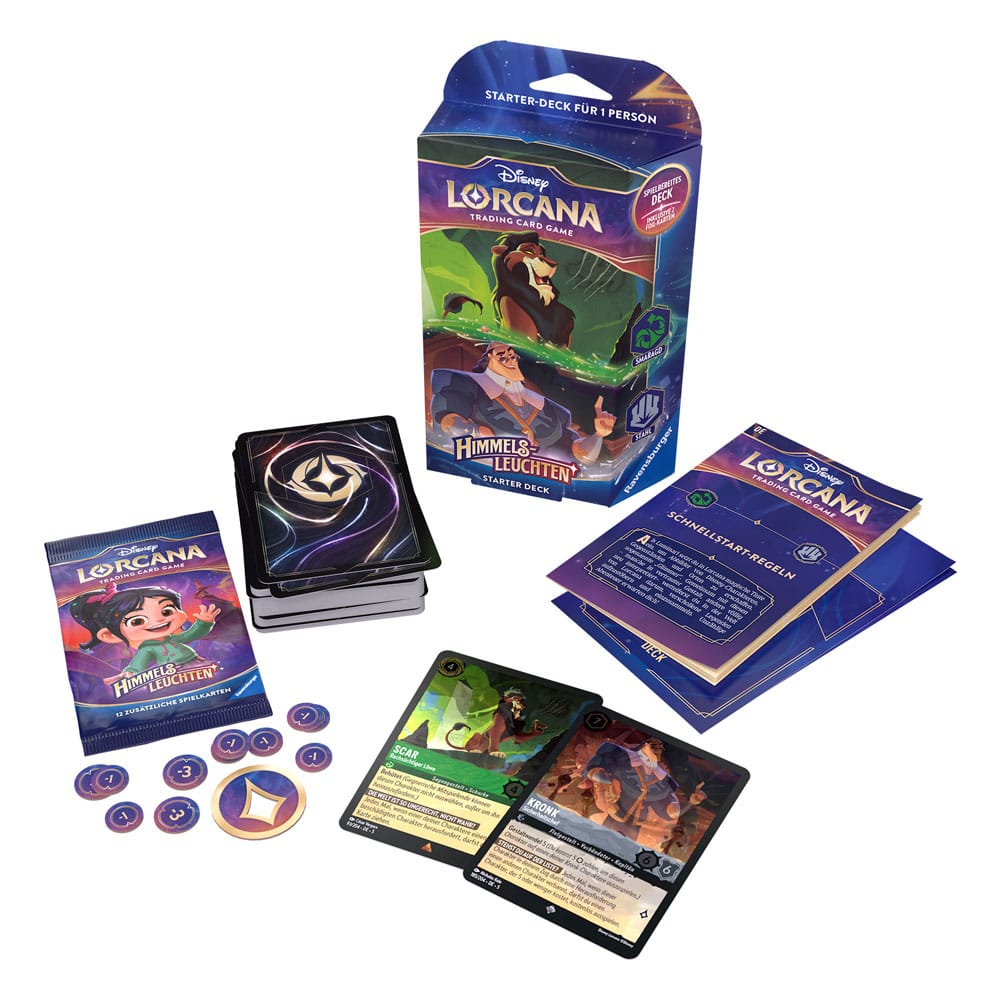 Disney Lorcana TCG - Himmelsleuchten - Starter Deck Smaragd und Stahl - DE