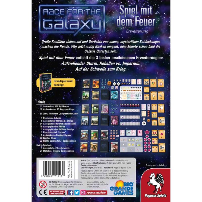 Race for the Galaxy: Spiel mit dem Feuer - Erweiterung 1-3 Bundle - DE - Pegasus