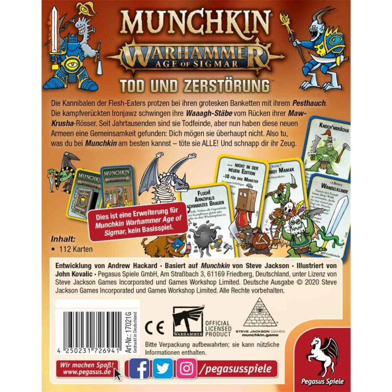 Munchkin Warhammer: Age of Sigmar - Tod und Zerstörung - DE - Pegasus