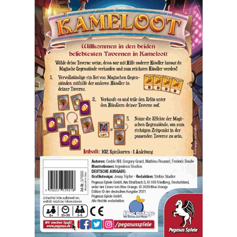 Kameloot Spiel - DE - Pegasus