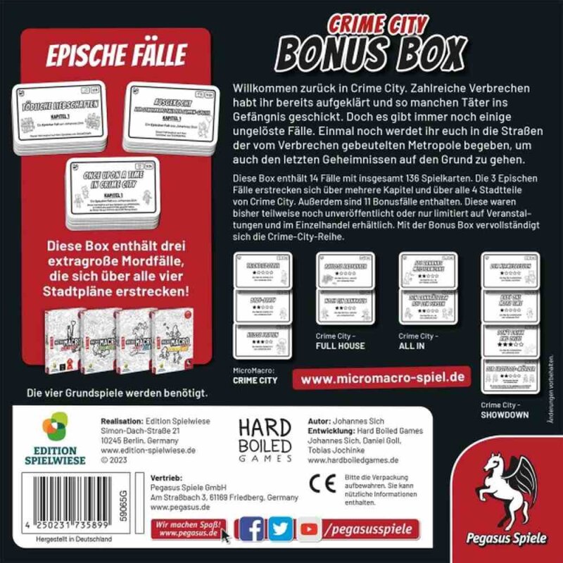 Micro Macro Crime City - Bonus Box - DE - Pegasus
