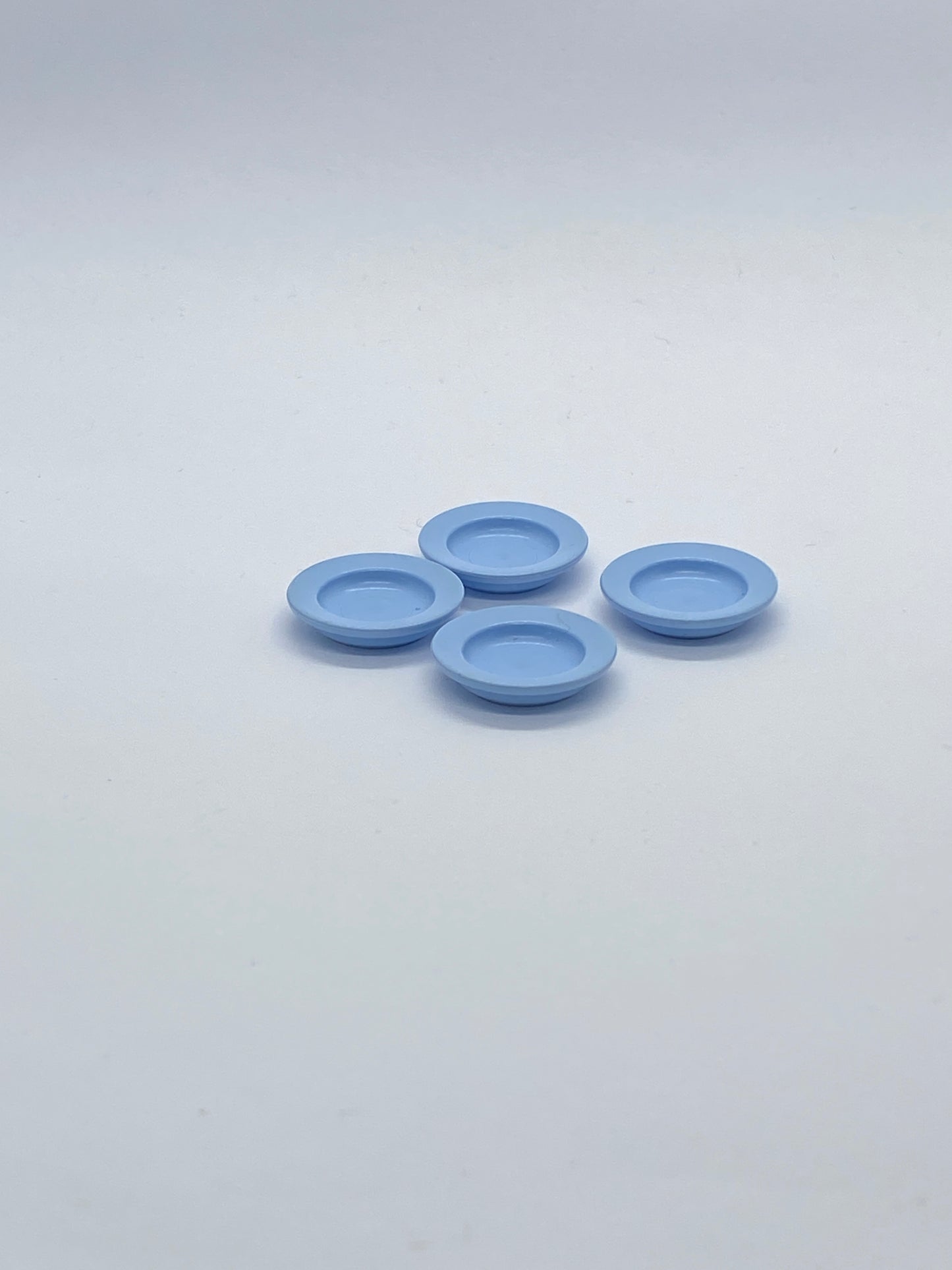 Playmobil 4x Teller - hellblau - Küche - Zubehör - A3475