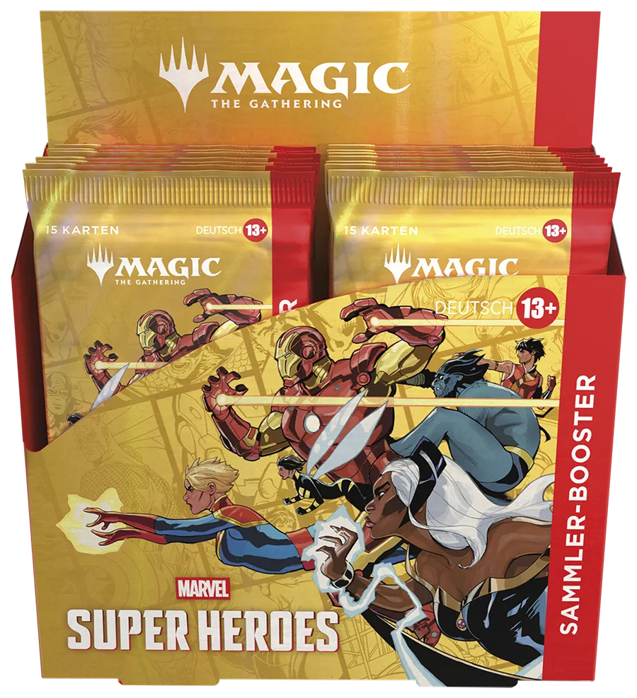 Magic: the Gathering - Marvel Super Heroes - Sammler-Booster-Display (12 Sammler-Booster) - deutsch