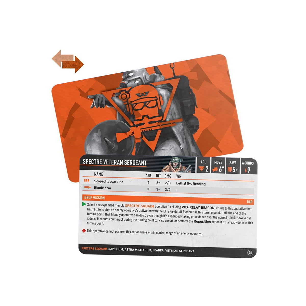 Warhammer 40.000 - Kill Team - Datacards Spectre Squad - Englisch