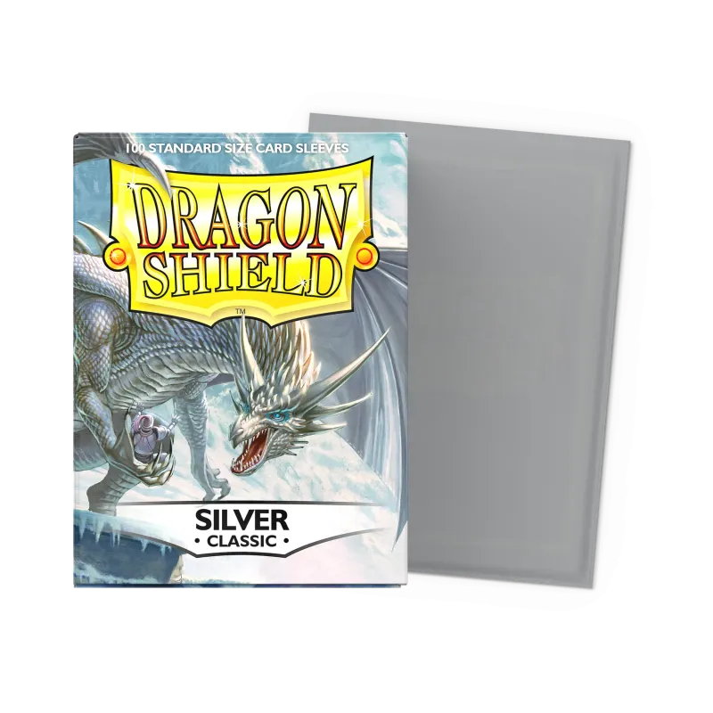 Dragon Shield - Silver - Classic Sleeves - Standard Size (100)