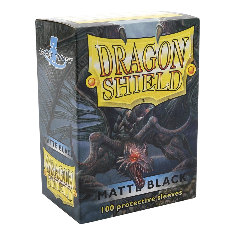 Dragon Shield: Matte – Black (100 Sleeves) - Standard Size