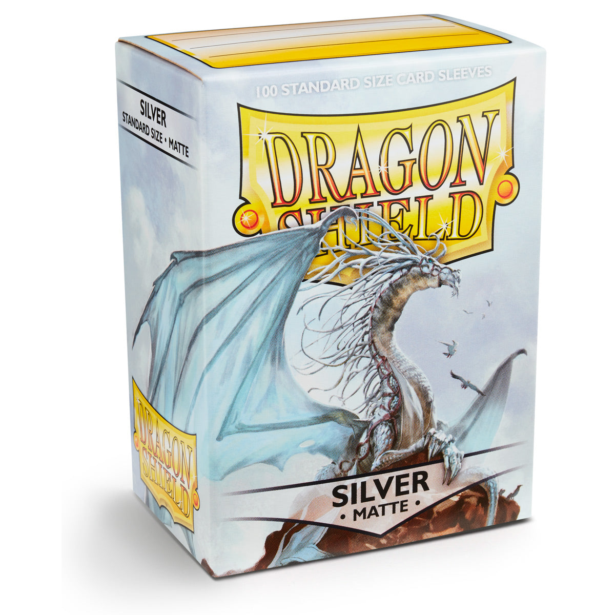 Dragon Shield: Matte – Silver (100 Sleeves) - Standard Size