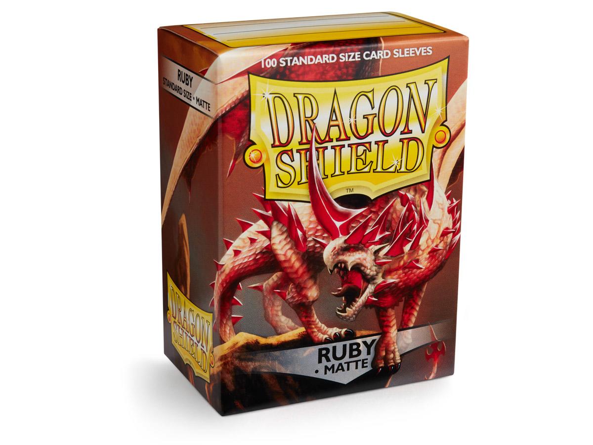 Dragon Shield: Matte – Ruby (100 Sleeves) - Standard Size
