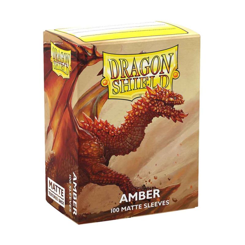 Dragon Shield - Amber - Matte Sleeves - Standard Size (100)
