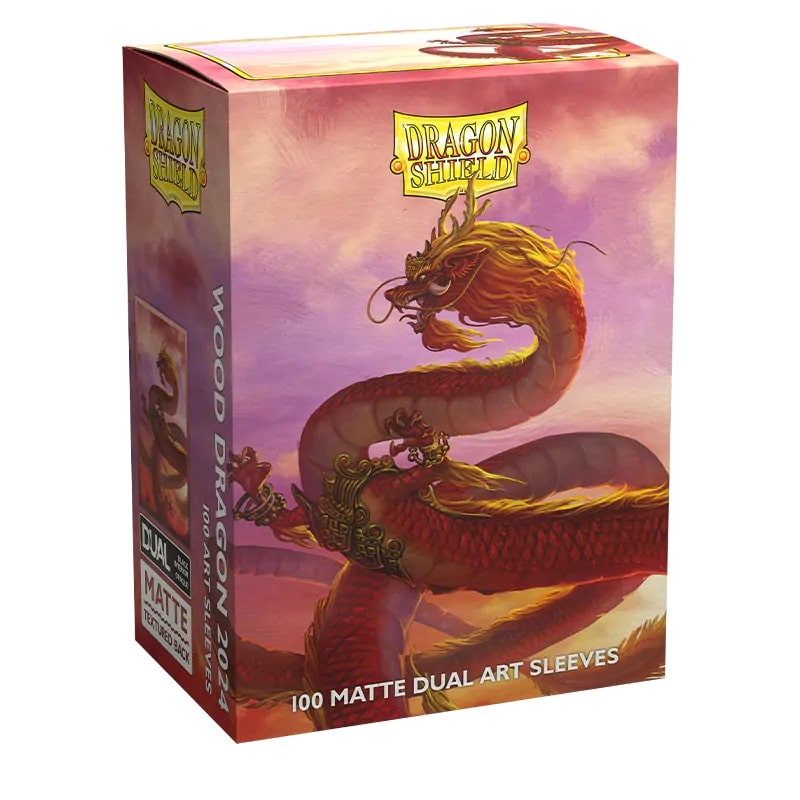 Dragon Shield: Dual Art Year of the Dragon 2024 Wood Dragon (100 Sleeves) - Standard Size