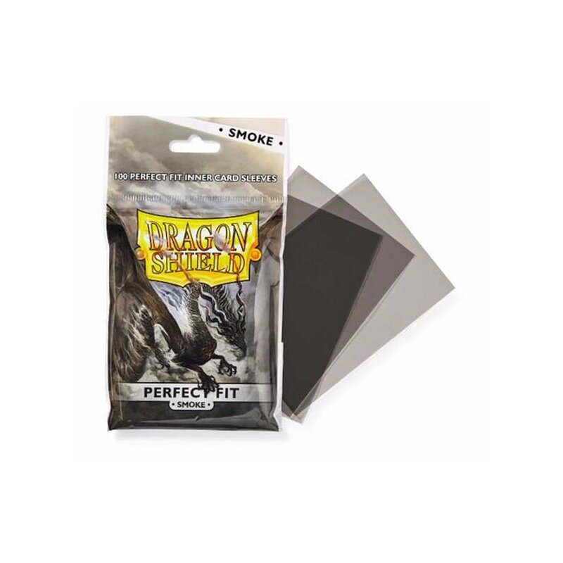 Dragon Shield: Perfect Fit Inner Sleeves - Smoke/Clear (100 Sleeves) - Standard Size