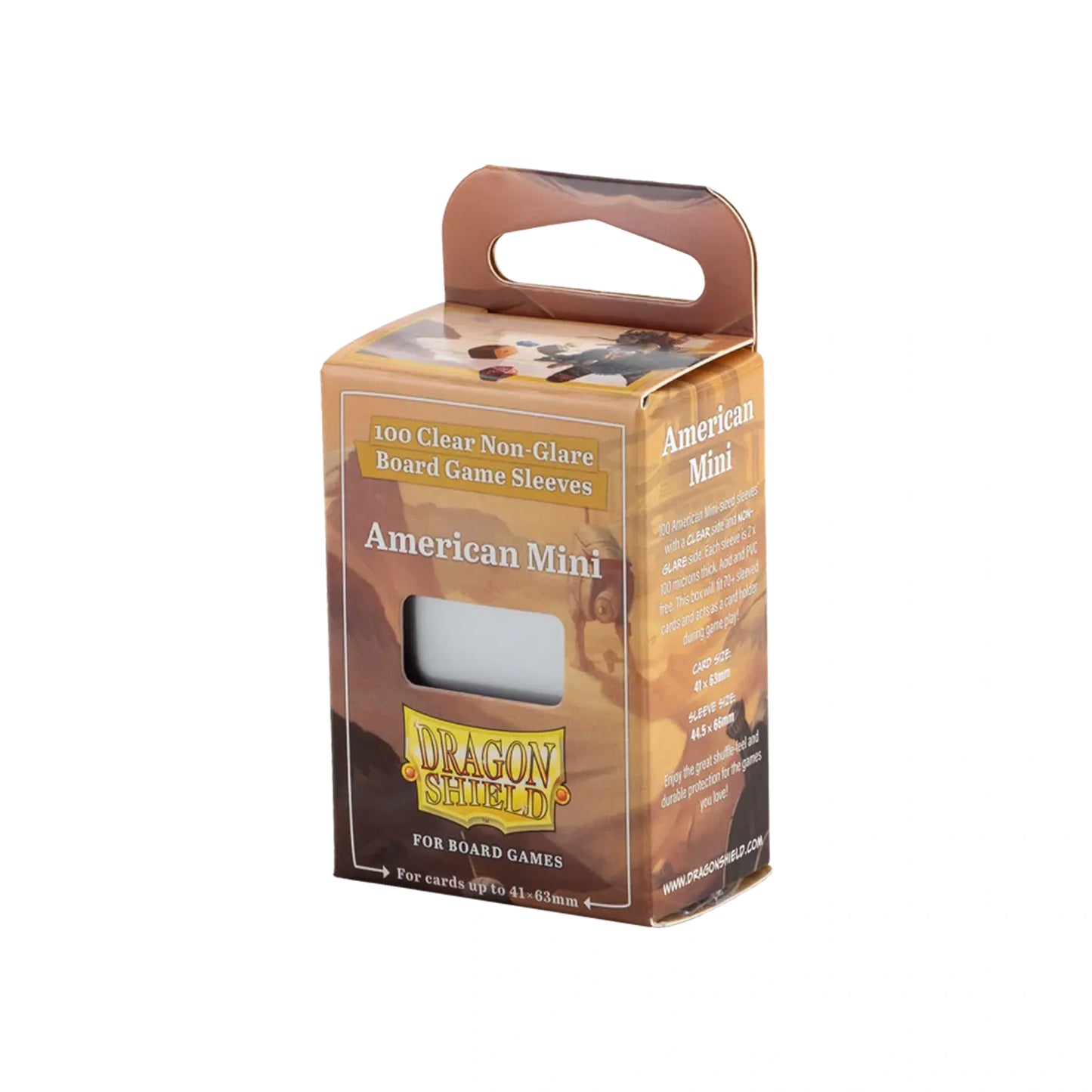 Dragon Shield - American Mini - Clear Non-Glare - Board Game Sleeves (100)