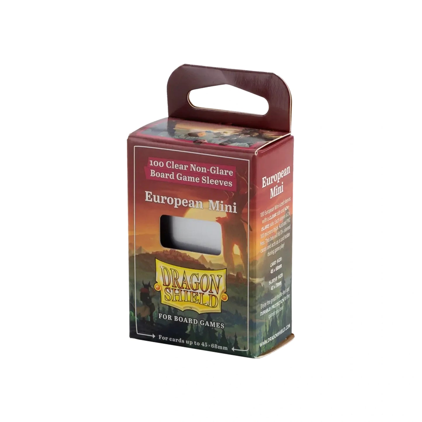 Dragon Shield - European Mini - Clear Non-Glare - Board Game Sleeves (100)