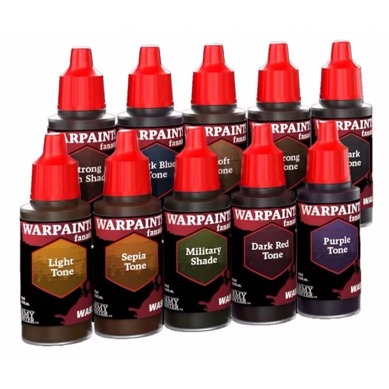 The Army Painter: Warpaints Fanatic - Washes Paint Set (10 x 18ml)