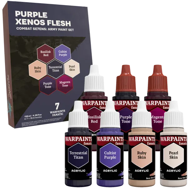 Army Painter - Combat Se7ens: Purple Xenos Flesh Army Paint Set