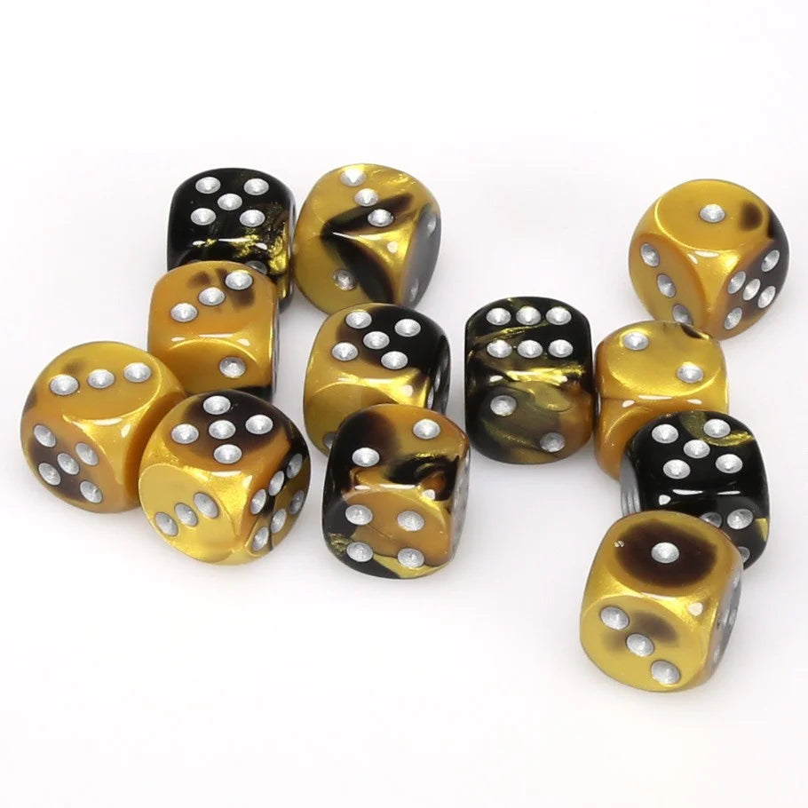 Chessex - Würfelset Gemini Gold/Silver - 12 Stück