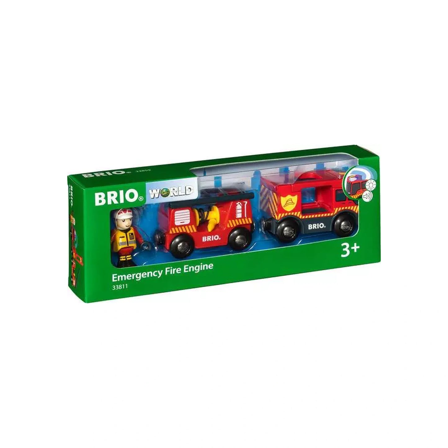 BRIO World - 33811 - Feuerwehr-Leiterfahrzeug mit Licht & Sound