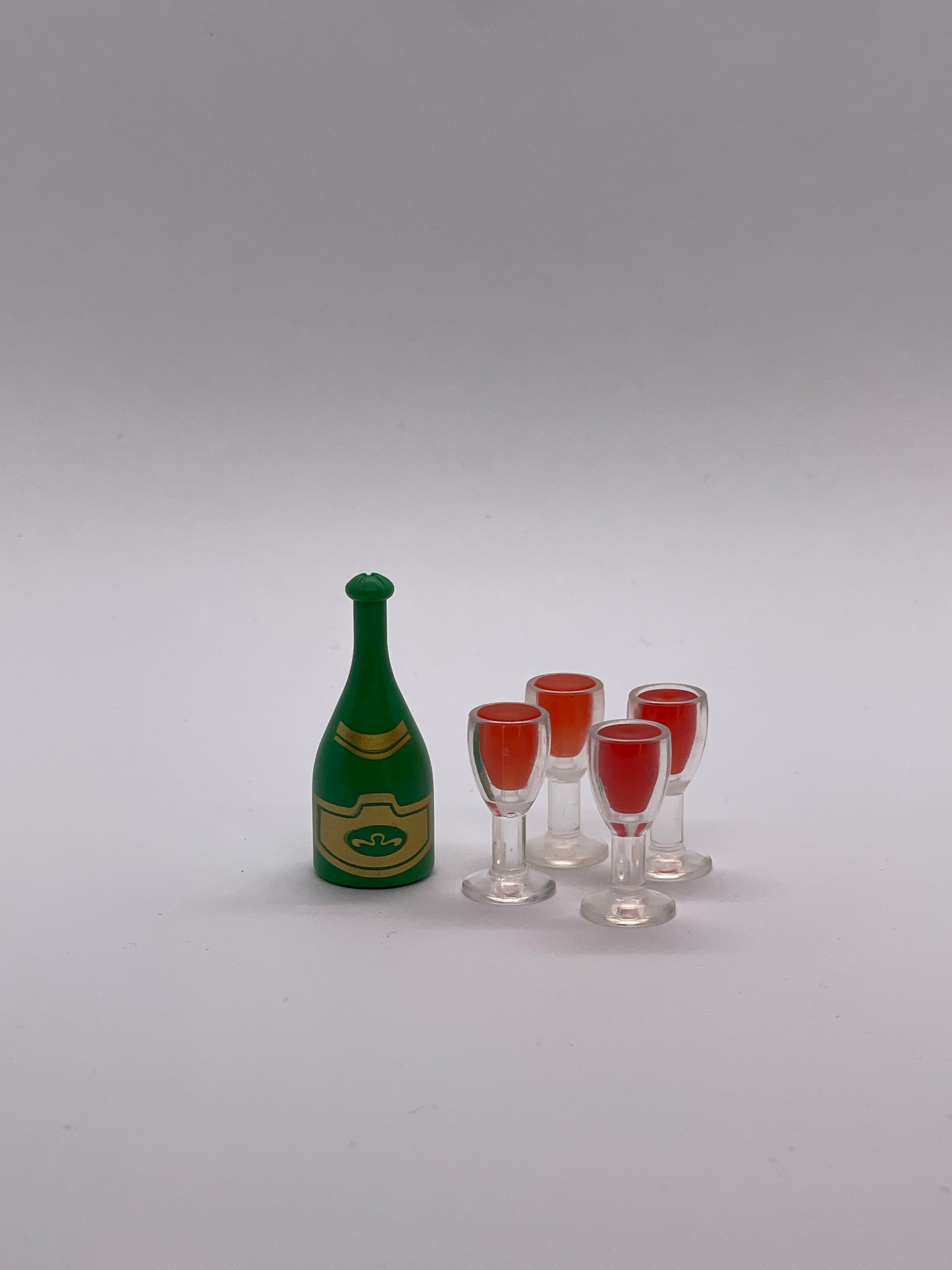 Playmobil grüne Sektflasche mit 4x Gläser - B0267