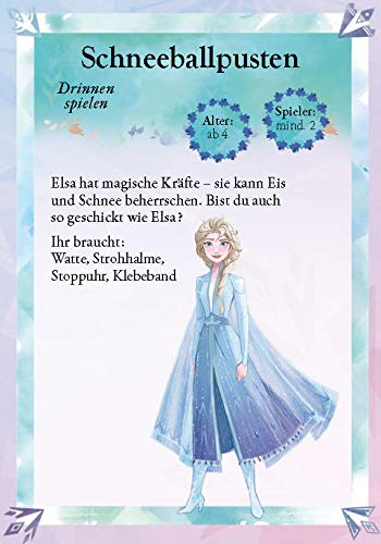 Die Eiskönigin 2 - 50 zauberhafte Spielideen für tolle Kinderpartys: Metall-Box mit 50 Karten