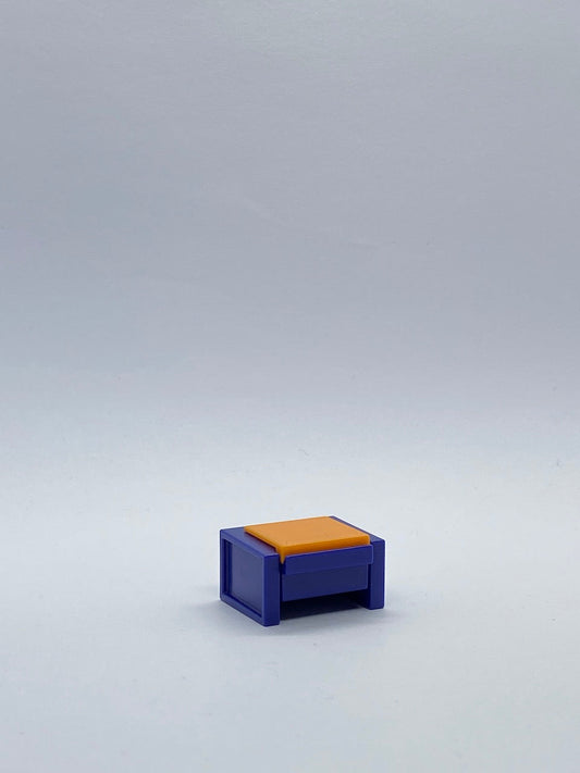 Playmobil Regal mit Schublade - blau-orange - A0320