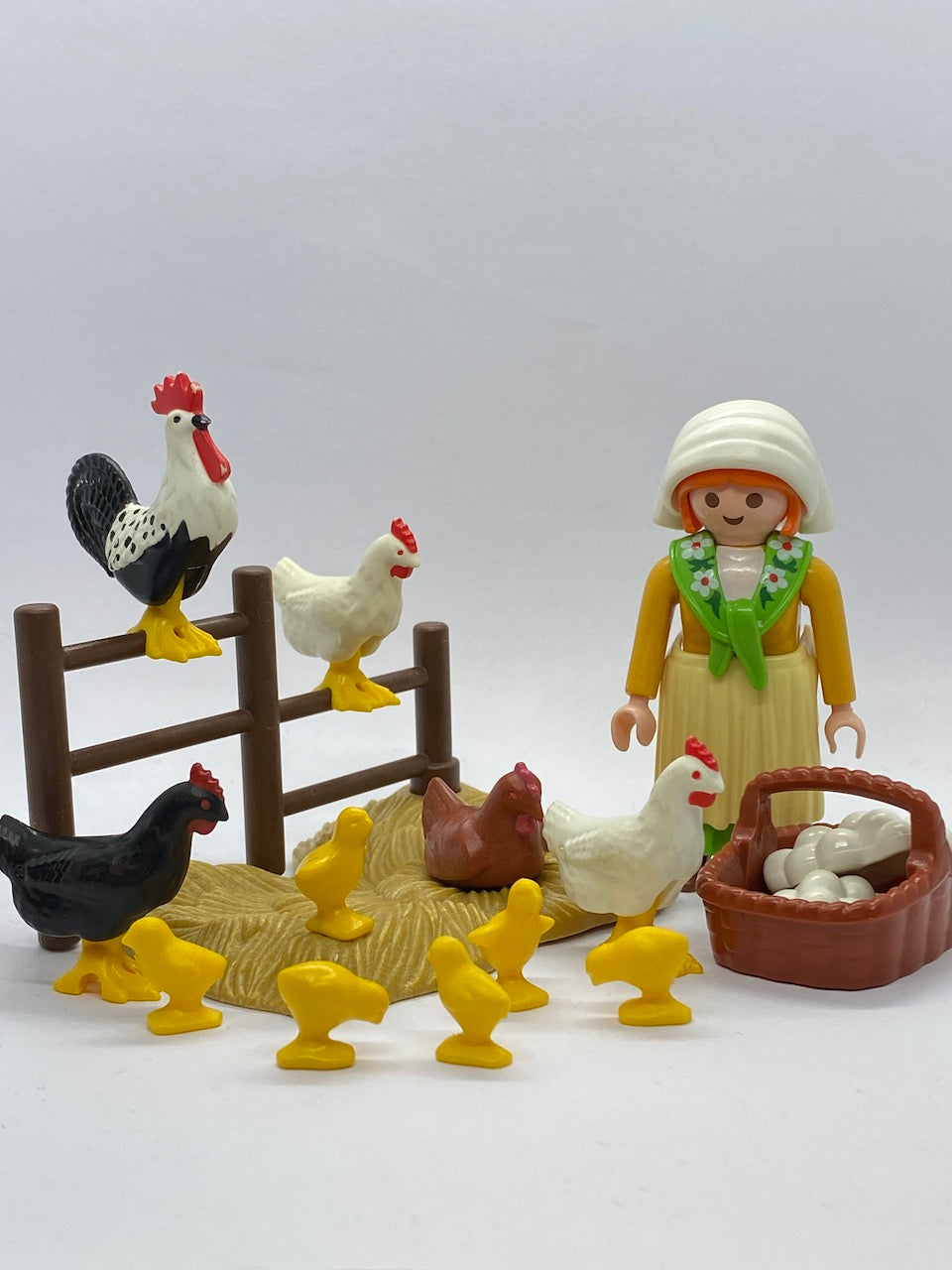 Playmobil Bäuerin mit Hühnerschar 3076 - A1284
