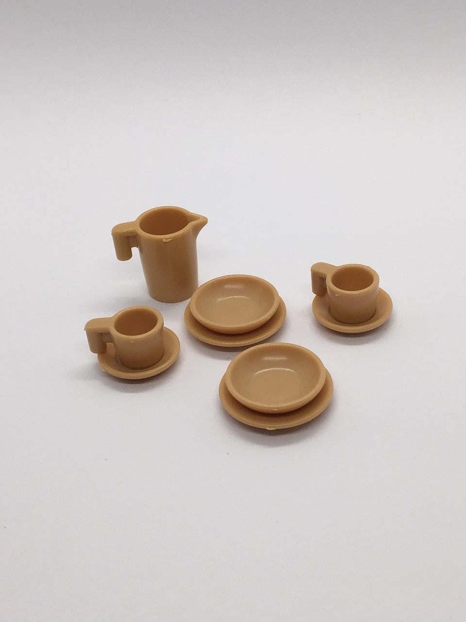Playmobil 4xTeller, mit zwei Tassen und Unterteller und Kanne - Vintage - C2826