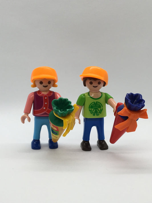 Playmobil Mädchen und Junge mit Schultüten - Figur - C1515