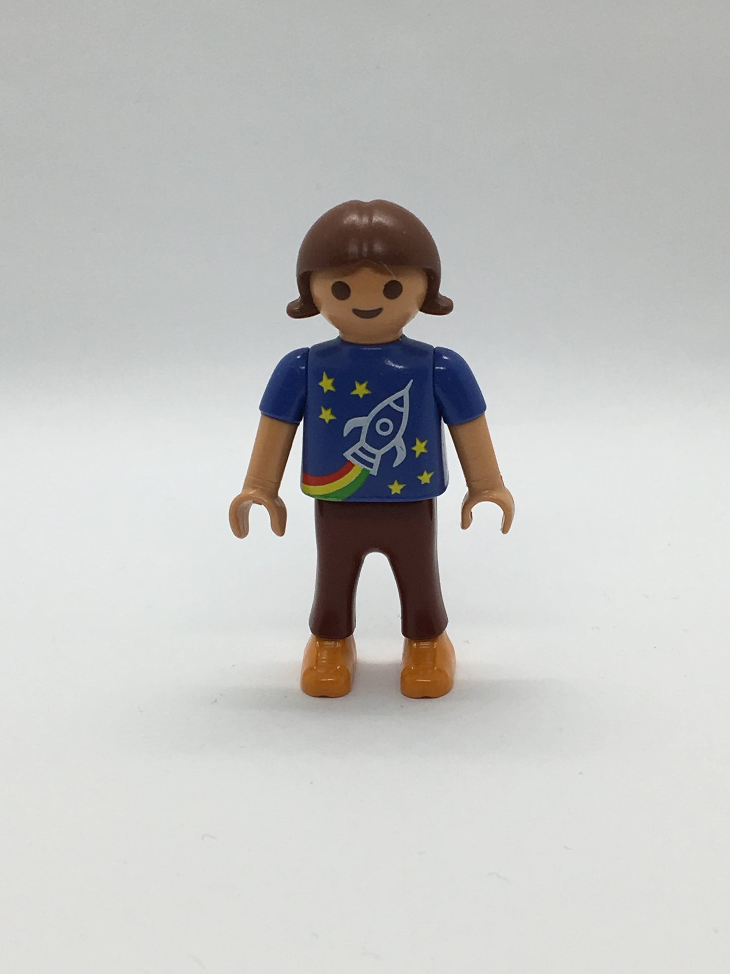 Playmobil Mädchen - blaues T-Shirt mit Raketenaufdruck - Figur - C1926