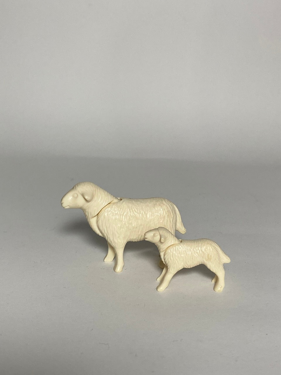 Playmobil 2x Schaf - weiß - Mutter mit Jungetier - 8732