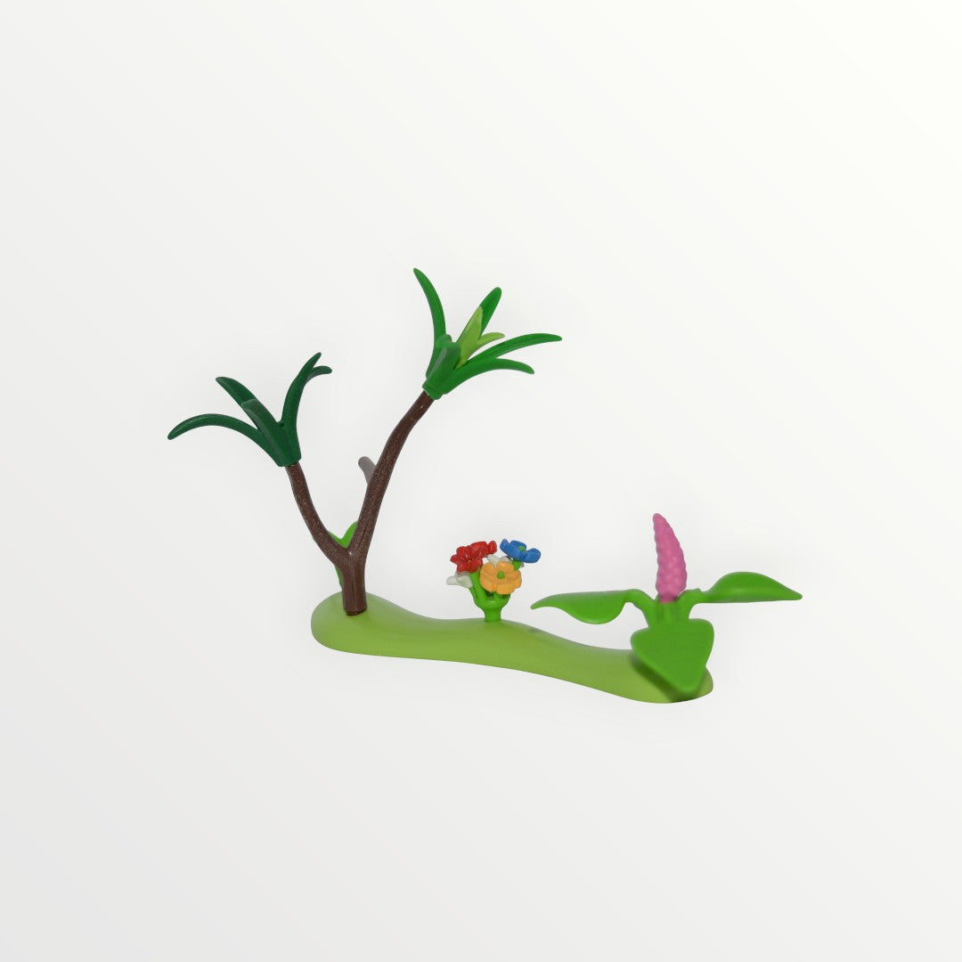 Playmobil Grünfläche mit Baum und Blumen - Pflanzen - P0382