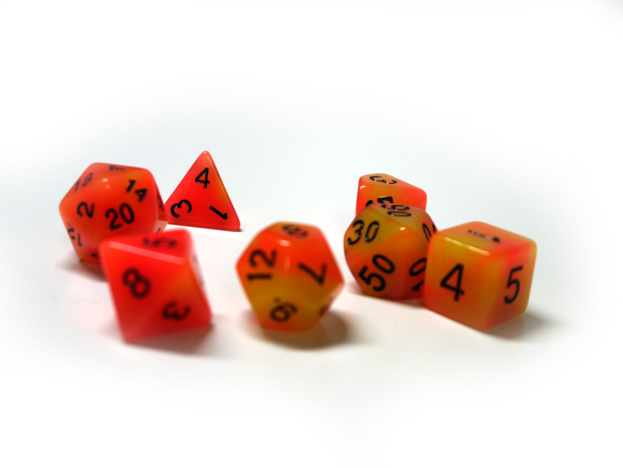 Würfelset Glow-Swirl: Peach (7)