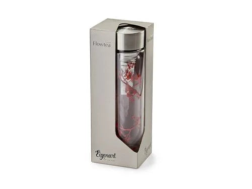 Dethlefsen & Balk - Flowtea -doppelwandiges Glas mit Edelstahlsieb u. Neoprenhülle 0.35L H24cm