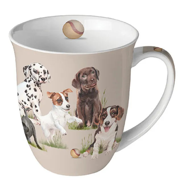 Ambiente -Tasse 0.4L - Spielende Hunde