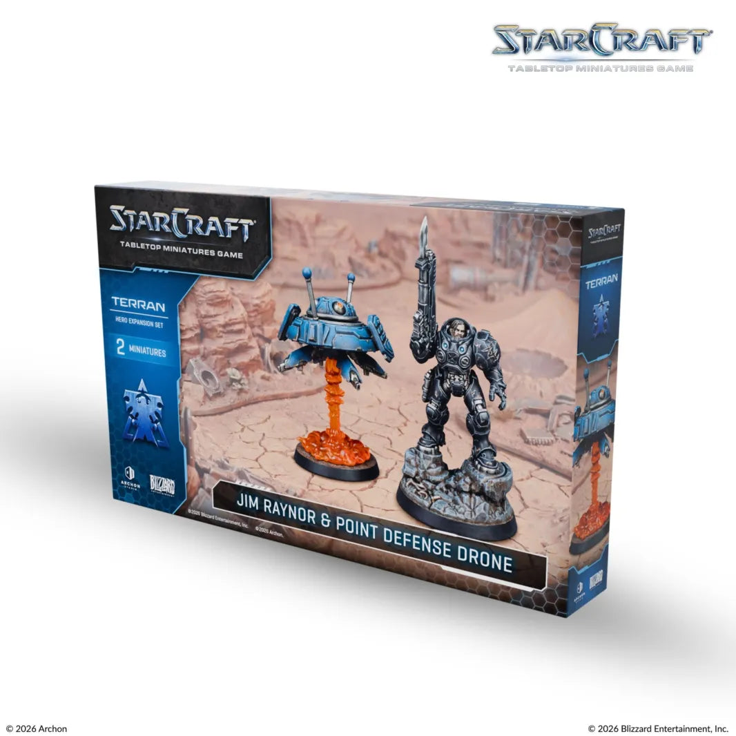 Starcraft -Tabletop Miniatures Game -Jim Raynor &Point Defense Drone