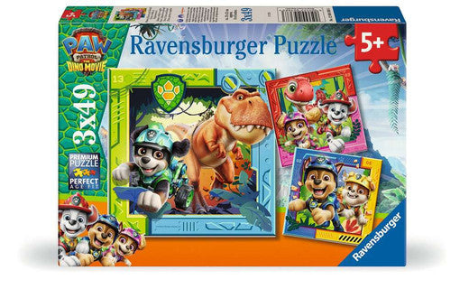 Ravensburger - Kinderpuzzle 3x49 Teile - Paw Patrol 3 Dino Movie