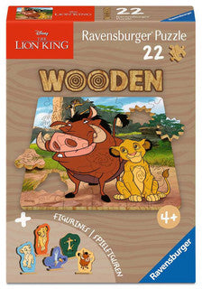Ravensburger - Disney König Der Löwen -Holzpuzzle 22 Teile - Plus Spielfiguren