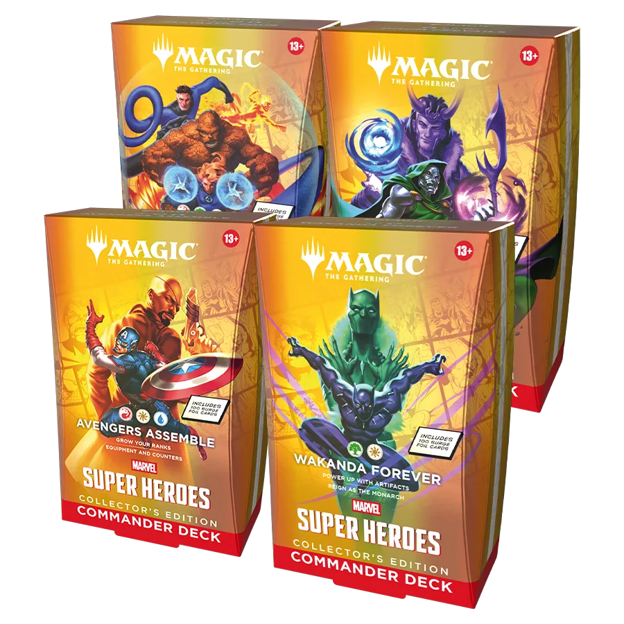 Magic: the Gathering - Marvel Super Heroes - Collector Commander-Deck-Display (4 Decks) - englisch