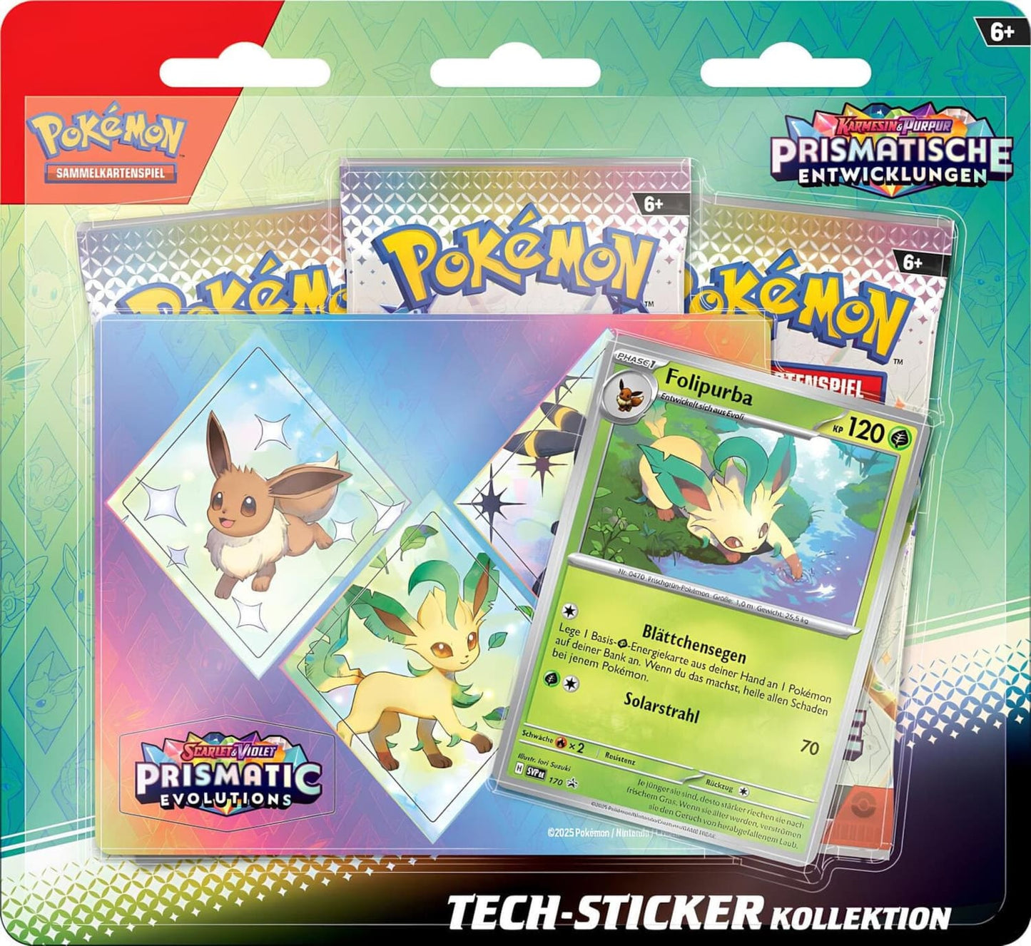 Pokemon - Karmesin & Purpur - Prismatische Entwicklungen - Tech-Sticker-Kollektion (3 Booster) Folipurba - deutsch (Kopie)
